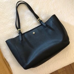 Black Tory Burch buckle Tote